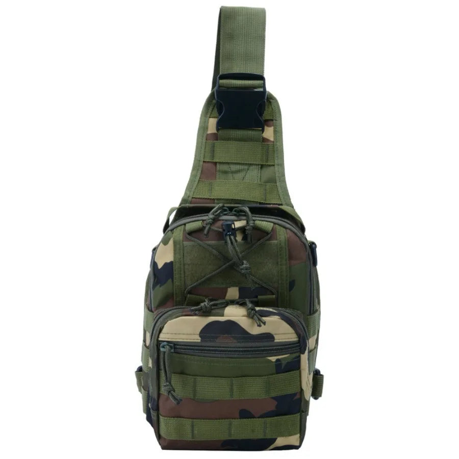 【New style】Outdoor lightweight hiking bag multi-functional single-shoulder -body riding fitness sports chest bag military fan t
