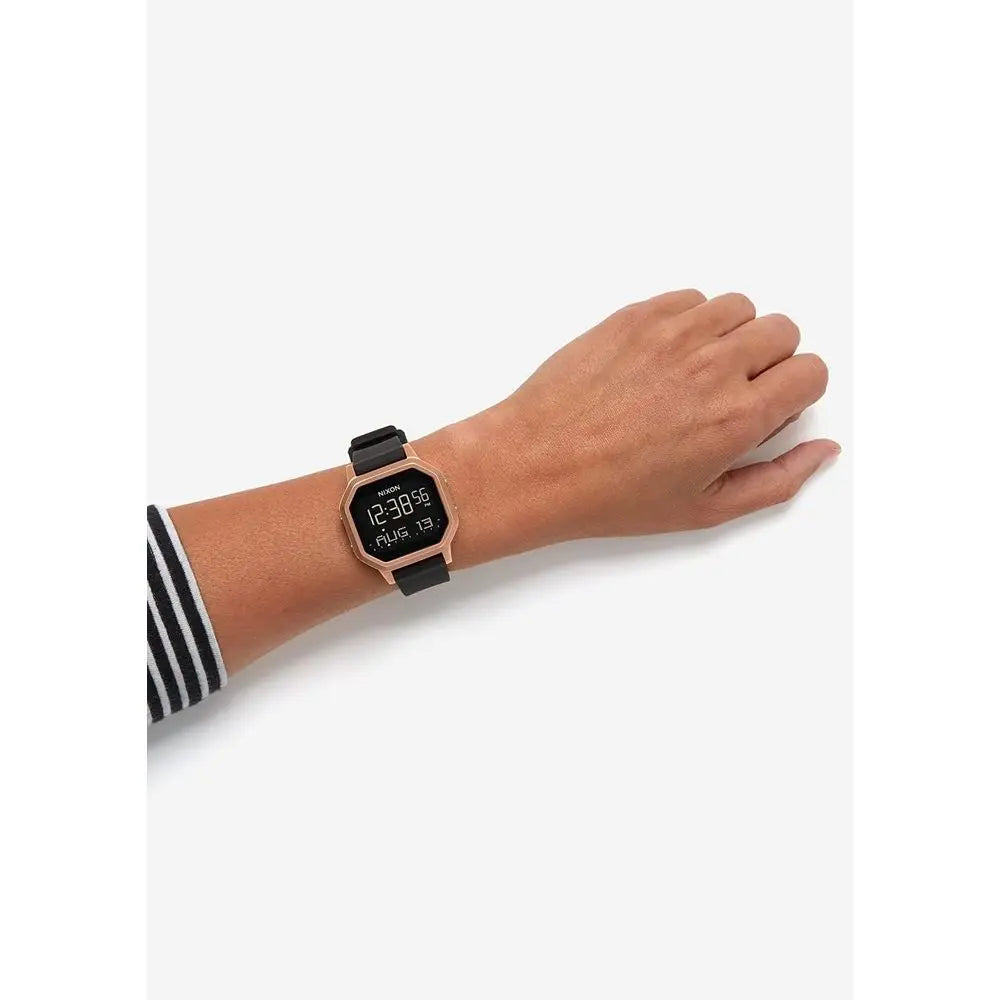 NIXON Siren SS A1211-100m Water Resistant Women's Digital Sport Watch (36mm Watch ace, 18mm-16mm Silicone Band)