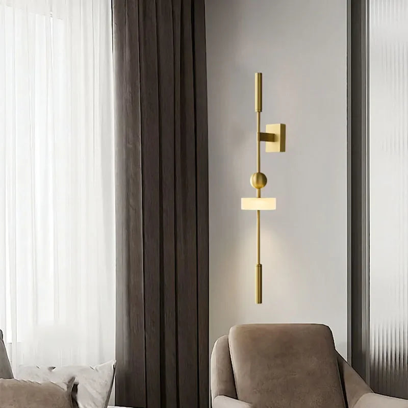 Novelty Brass Wall Light White Acrylic 3 Changeable New Style For Parlor Bathroom Dining Room Bedroom Aisle Dropshipping