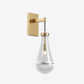 Gold Luxury Raindrop Hand-Blown Glass Wall Light E12 Base Modern Decorative Lamp for Living Room Bedroom Staircase Bathroom