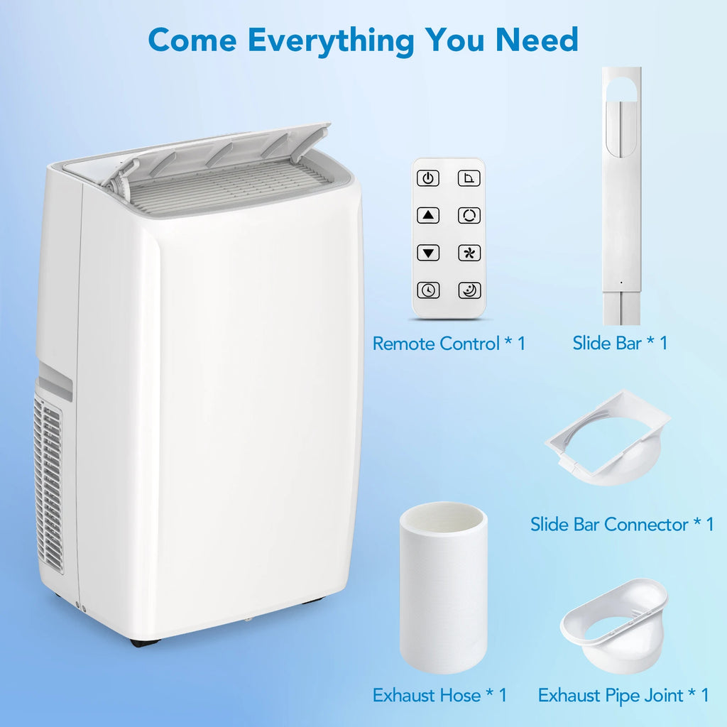 14000 BTU Portable Air Conditioner for Room up to 750 Sq.Ft,4-in-1 AC Unit with Cooling,Dehumidifier,Fan & Sleep Mode,24H Timer