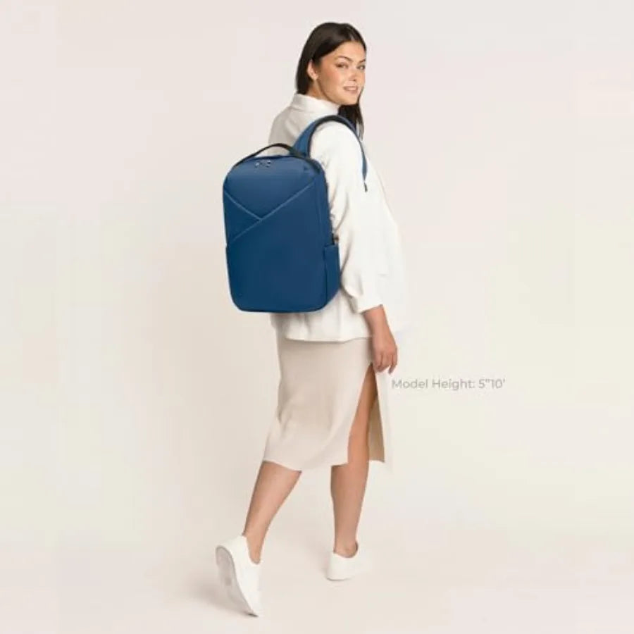 Origami Laptop Backpack for Work and Travel - Fits 16 MacBook Pro - Lightweight Business Bag - Men and Women Navy