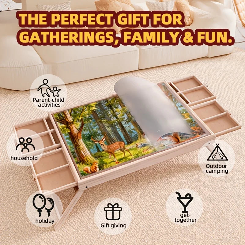 A Table Suitable for Family Games, Card Games, Puzzles, Board Games, Diamond Paintings. Multi-Functional Use. Made of New Ze