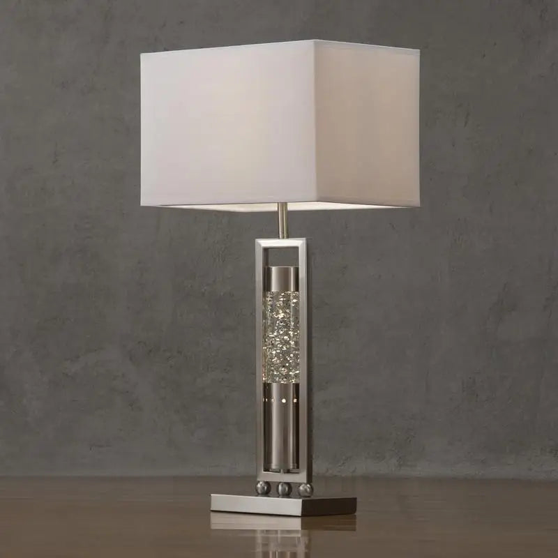 Modern Table Lamp with Water Dancing Light - Sparkling Decorative Home Decor, Satin Night Light for Stylish Interiors