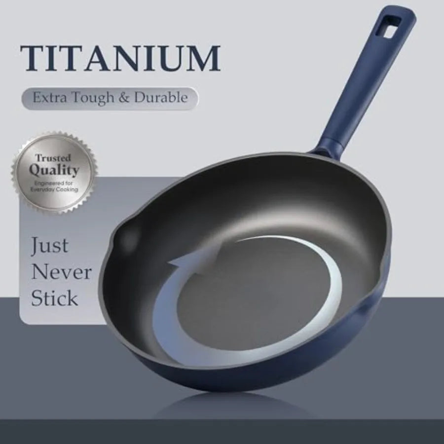 31PCS Pots and Pans Set Nonstick Cookware Set Kitchen Non Stick Induction Titanium Cookware Non-toxic Granite Cooking Set PFOA