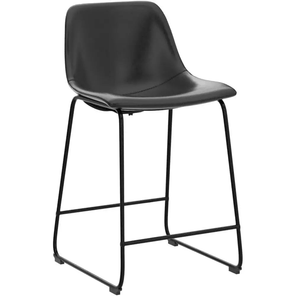 TAVR aux Leather Dining Chairs Set o 4, ArmlCounter Height Stools with Back Hold up to 500 lbs or Home, Kitchen, Dining Room, Ba