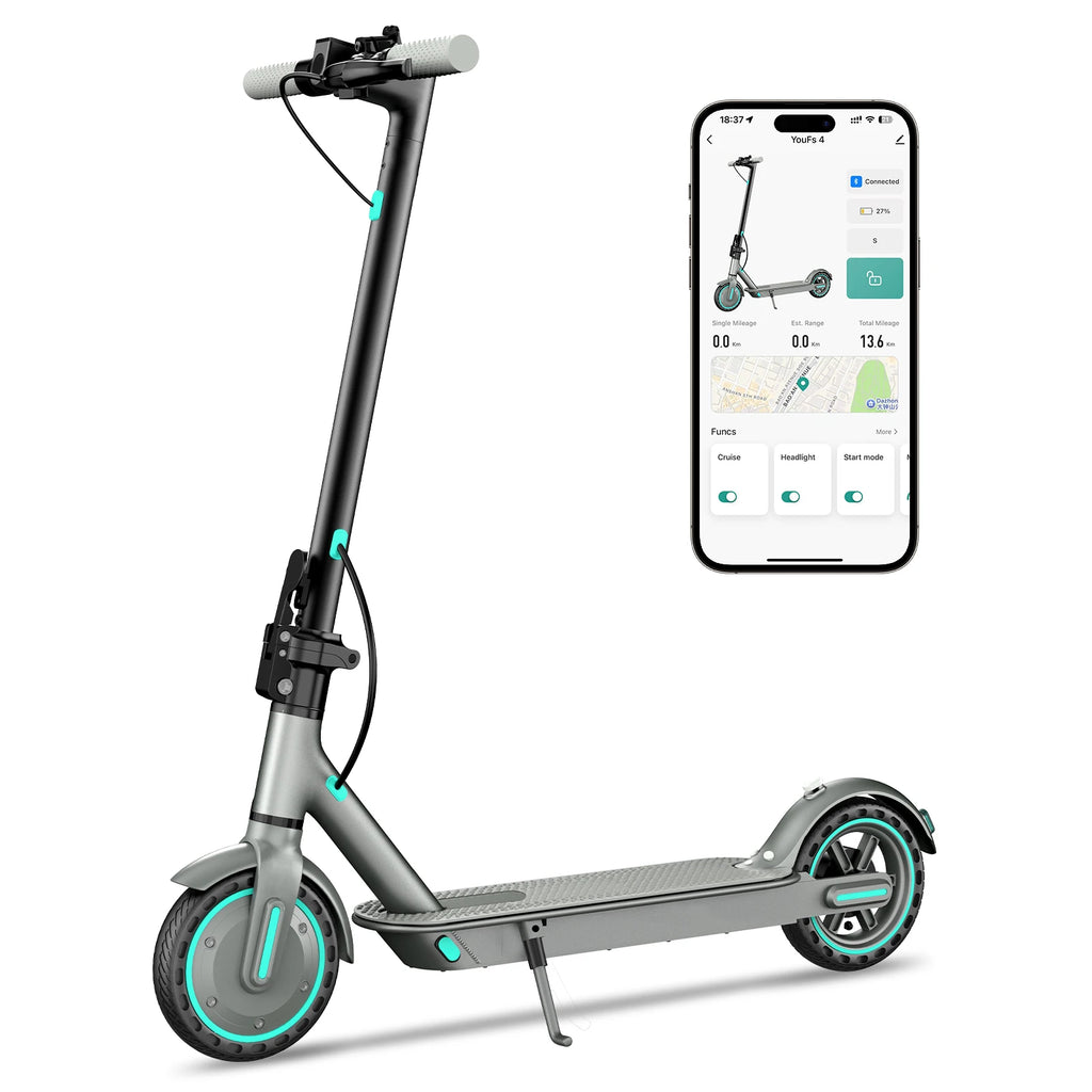 350W Motor Folding Electric Scooter For Adults 8.5'' Solid Tire 36V 7.8AH Battery Rang 15Miles Long Range APP Control