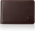 Slim RFID Blocking Leather Wallet for Men with Cash Pocket & Card Pull Strap, Holds 1-15 Cards