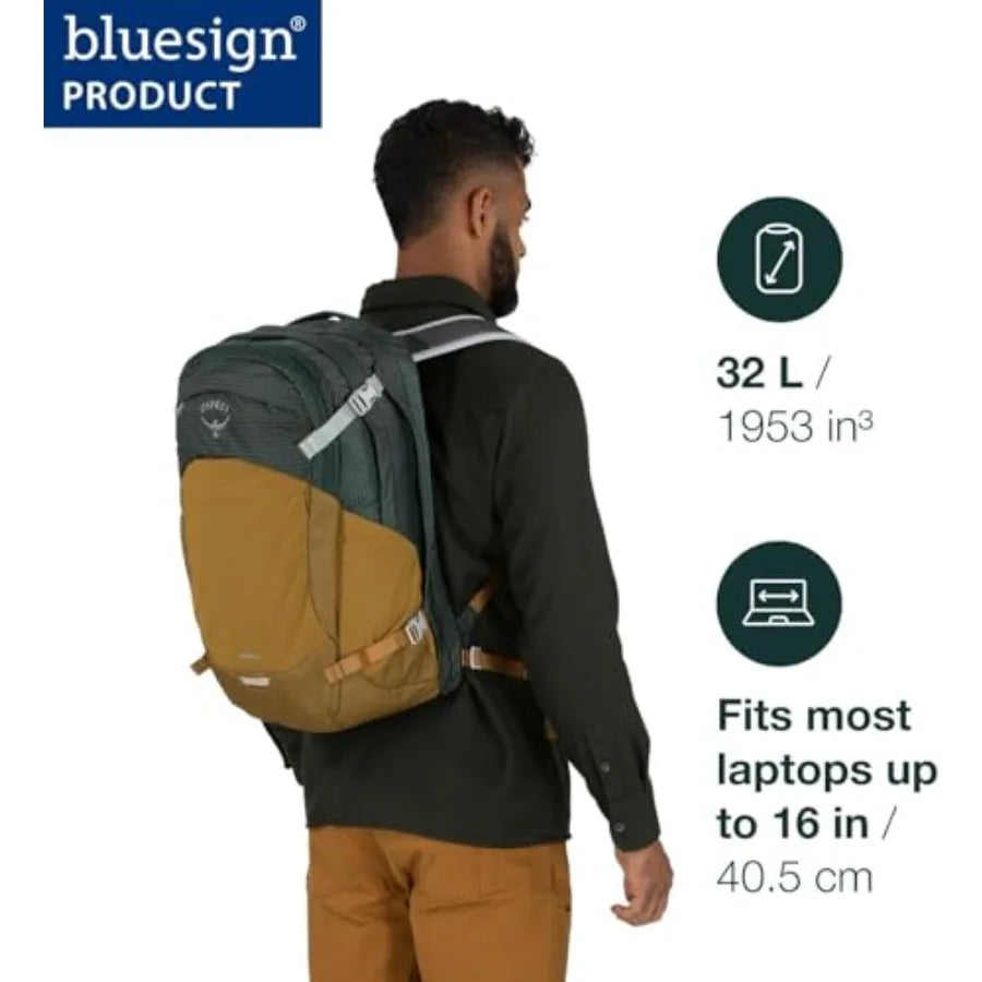 Nebula Commuter Backpack Everyday Bag with Laptop Sleeve and Bottle Pockets in Phantom Grey Heather for Work and Travel