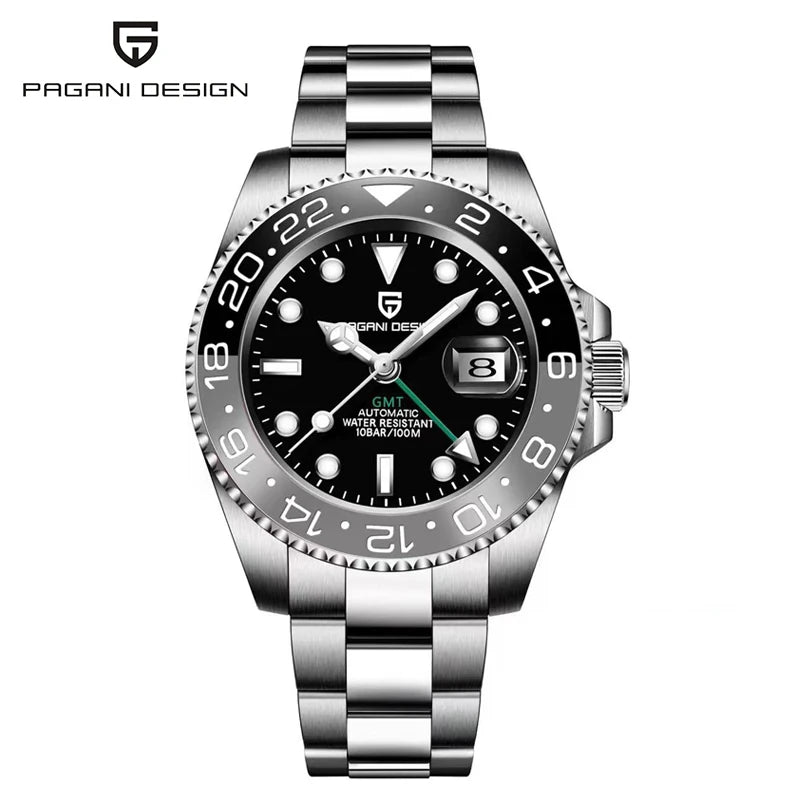 Top PAGANI DESIGN Men's Mechanical Watch Luxury Ceramic bezel Automatic Watch 10bar Waterproof Sapphire Glass GMT men's watch
