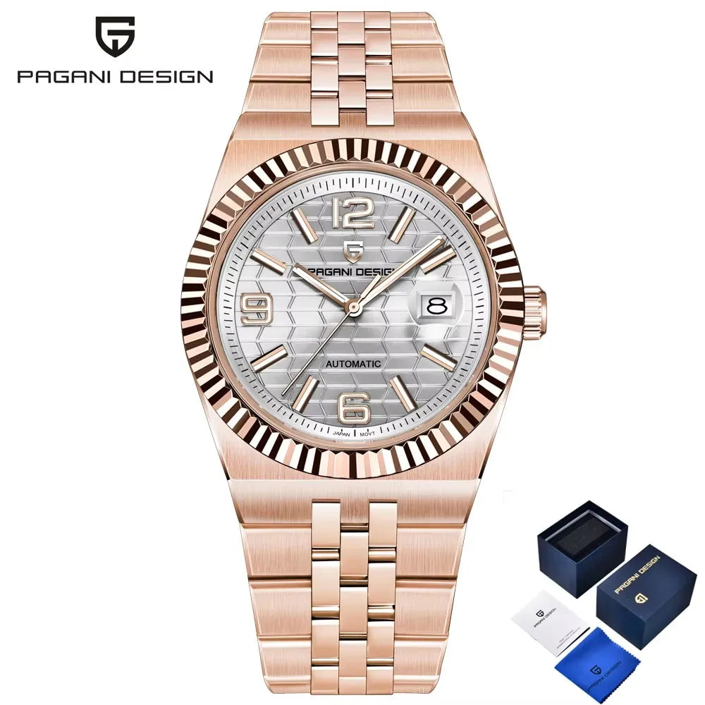 2026 New PAGANI DESIGN Men's Watches Gold Luxury Automatic Watch For Men Mechanical Wristwatches AR Sapphire Waterproof Men Gift