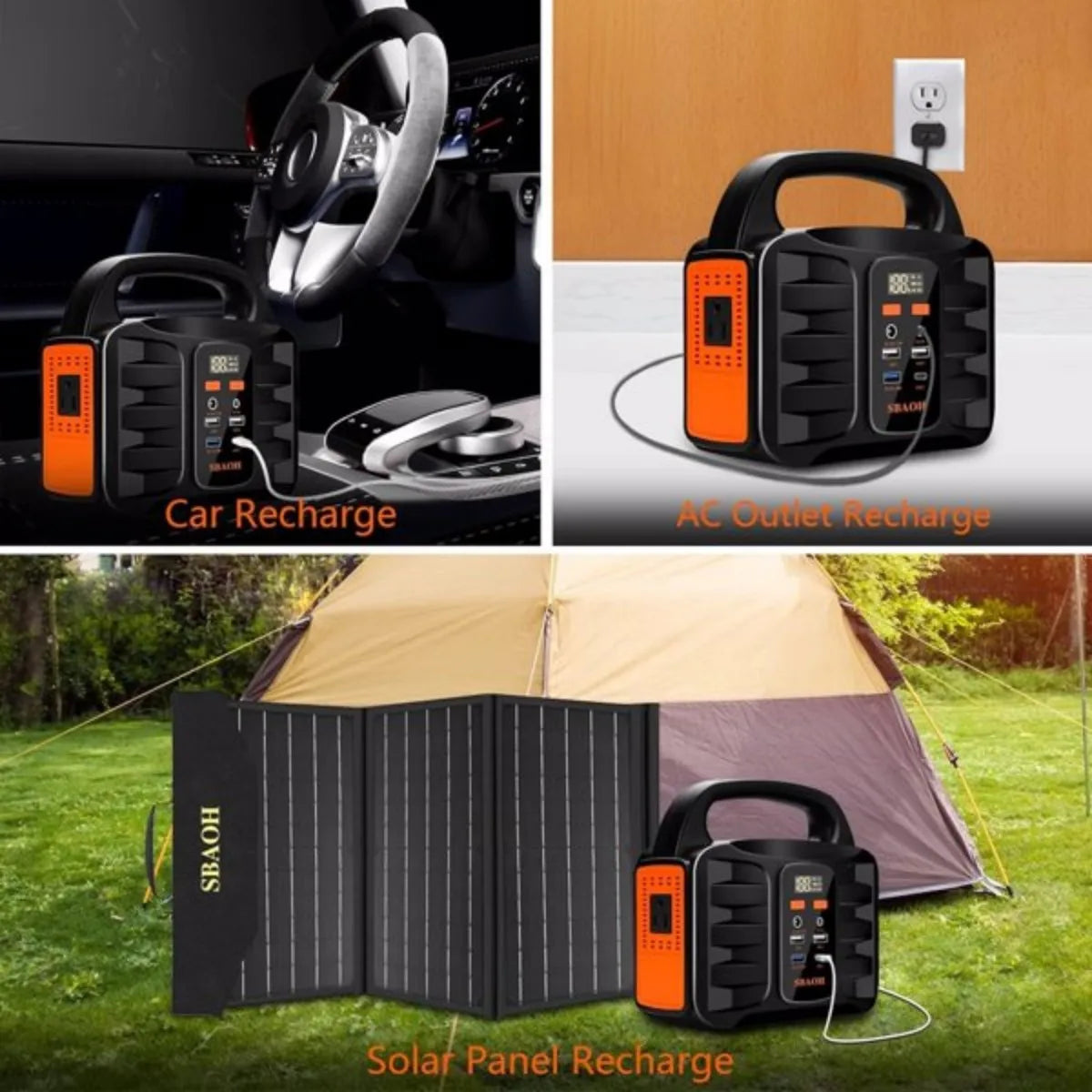 150W Portable Power Station 155Wh 42000mAh Outdoor Generator 110V AC DC Ports for Home Backup Outdoor RV Camping No Solar Panel