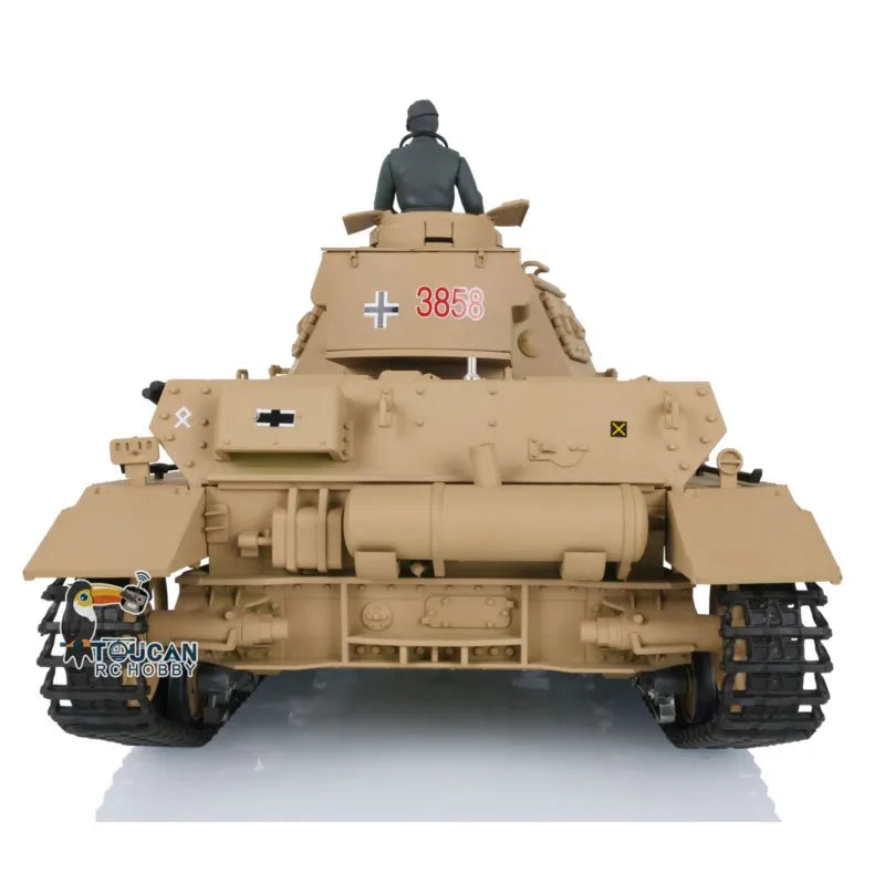 US Stock Heng Long 2.4G 1/16 Scale 7.0 Plastic German Radio Control Panzer IV F RTR RC Tank Model 3858 Toys for Adults TH17379