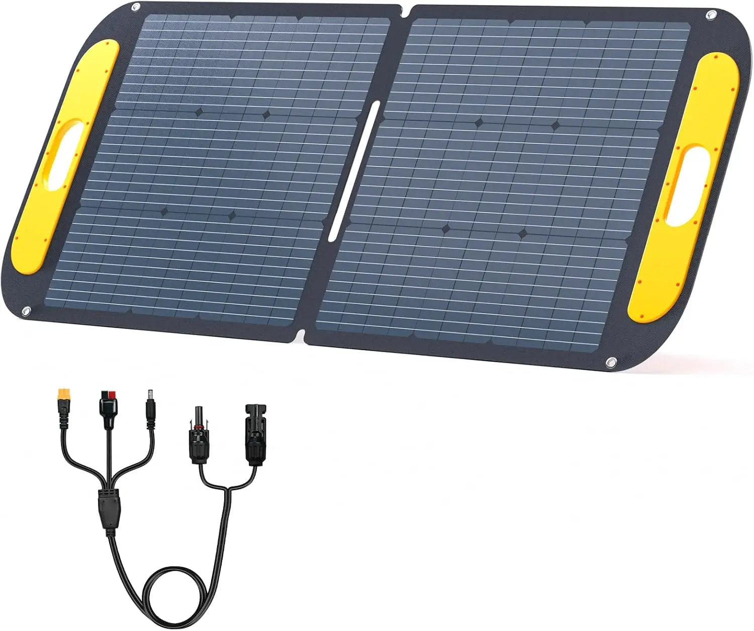 110W 19V Portable Solar Panel for Solar Generator, Foldable IP67 Waterproof with 23% High Efficiency and Adjustable Kickstands