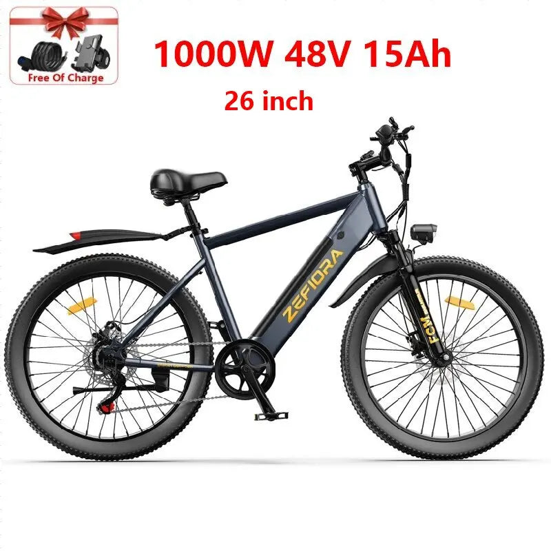 Mountain Bike 14 26 Inch 1000w 30-50mph 30-60miles 48v Battery Aluminum Alloy,free Shipping Certified Ul2849 Electric Bicycle