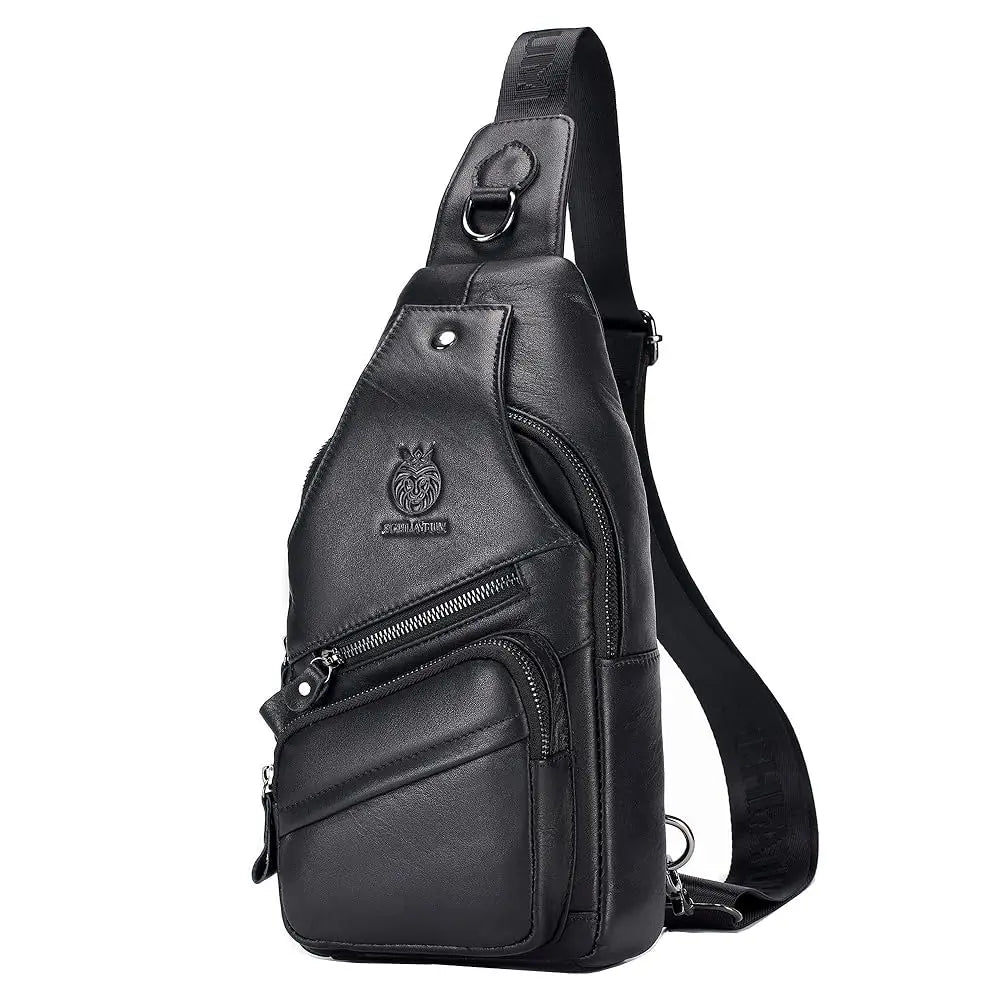 Genuine Leather Sling Bag for Men