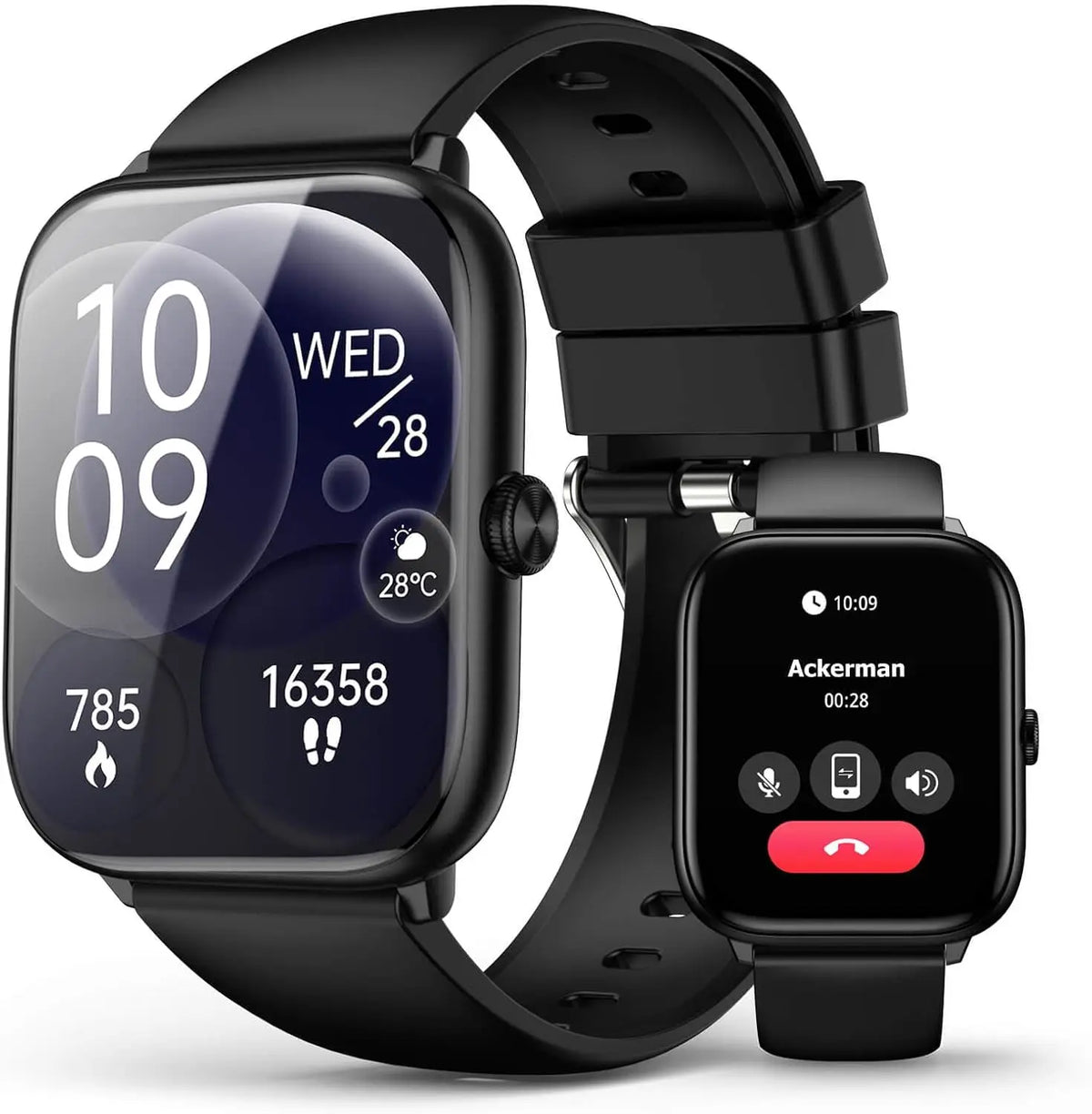 Smart Watch for Men Women, Bluetooth Call, 2.06" HD AMOLED Fitness Tracker, 118 Sports Modes, Health Monitor, IP68 Waterproof