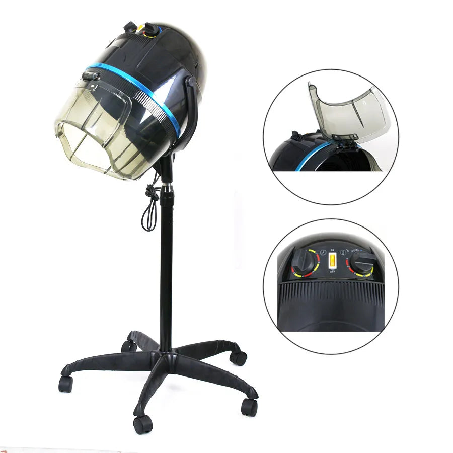 Professional Hair Bonnet Dryer Adjustable 1300W Stand Up W/Wheels Beauty