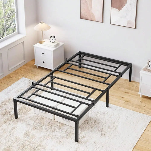 14 Inch Twin Size Bed Frames Heavy Duty Metal Platform Bed Frame Twin Size For Bedroom,No Box Spring Needed,Easy Assembly,Noise