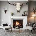 Resin Longhorn Cow Skull Head Wall Decorations Ornament 3D Animal Figurines Crafts Retro Bull Skull Crafts Bar Home Decoration