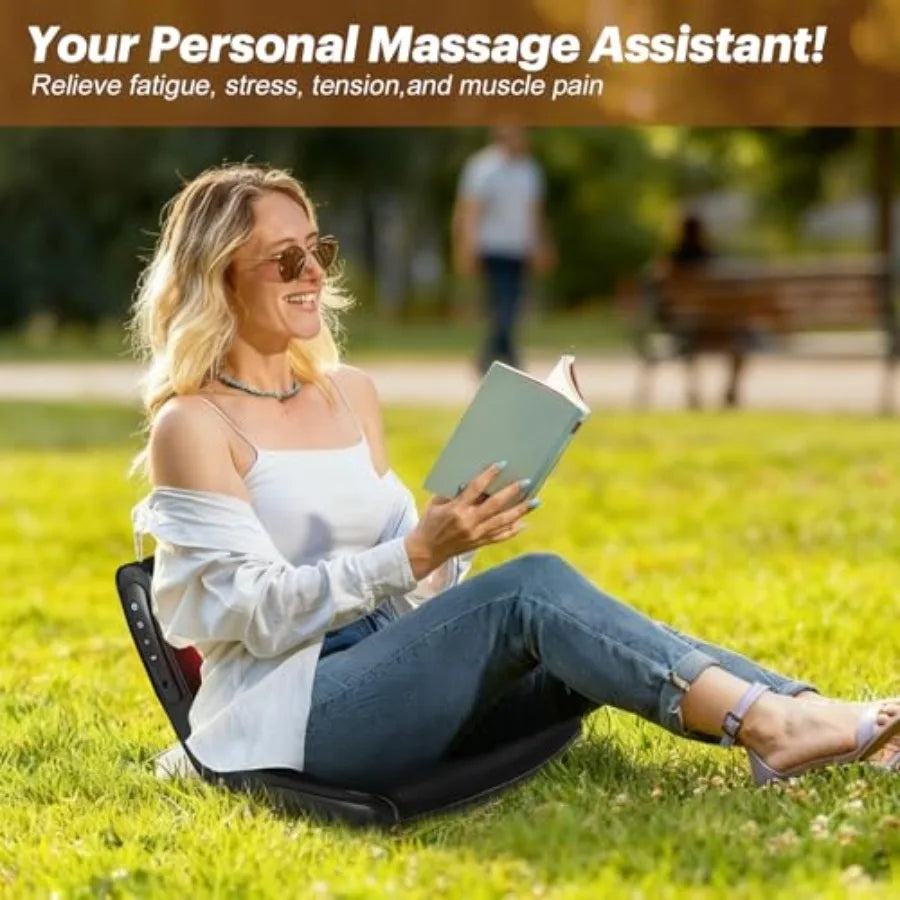 Multi functional Shiatsu neck and back massager chair with heat for pain relief deep tissue massage pad indoor outdoor use home