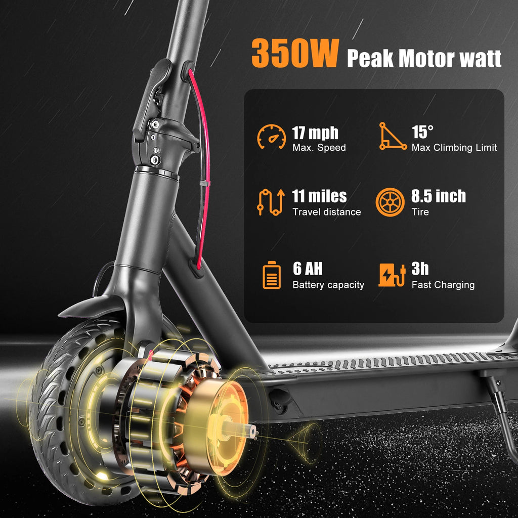 Smart APP Folding Electric Scooter 350W 8.5inch Foldable E Scooter Long Range Electric Scooters for Commuters and Campus