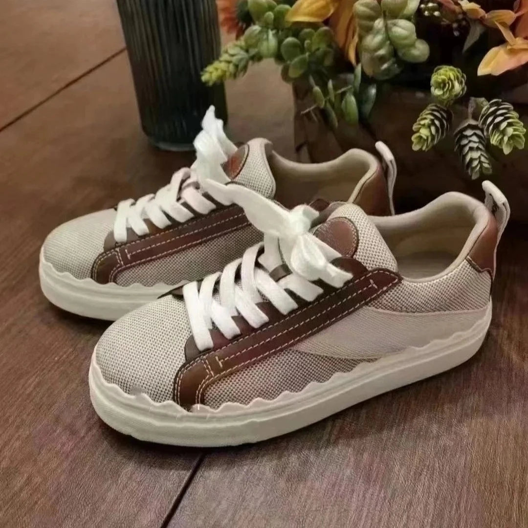 2026 Platform Casual Board Shoes Increase in Height  New 2026 Trend Little White Shoes Fashion Versatile Outer Board Shoes Women