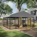 Large Outdoor Dog Kennel - 10x10 Heavy Duty Galvanized Steel Enclosure with Roof & Double Lock