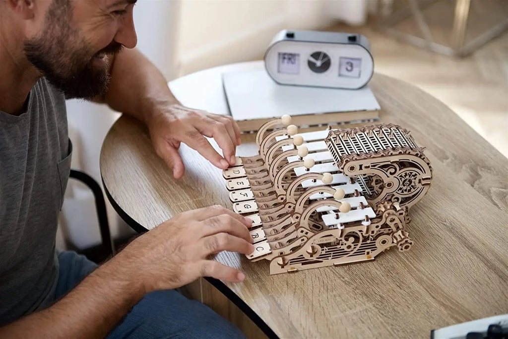 3D Wooden Mechanical Puzzle for Adults and Kids - Musical Instrument Model Kit, Brain Teaser Hobby Set