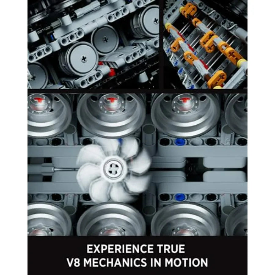 V8 Engine Building Set Exclusive Advanced Collector's Engine Model Physical Science Experiment Toy for Adults Home or Office De