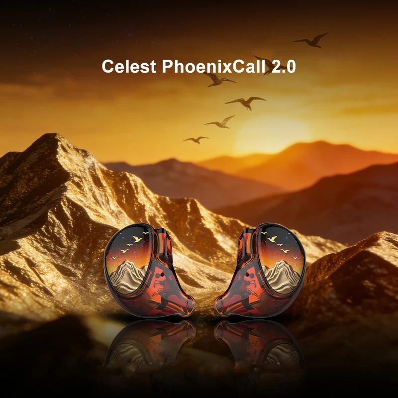 Celest PhoenixCall II 2DD +2BA（Knowles） +2FPD Upgraded HiFi In-Ear Headphones Switchable Cable 3.5mm+4.4mm