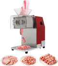 1100W Meat Cutter Machine，Commercial Meat Slicer Cutting Machine with Large Inlet 3.5mm Stainless Steel Meat Slicer Shredder for