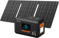 135W Solar Generator with 30W Panel, Portable Power Station for Camping, Home & Outdoor Emergency - AC Outlet Included