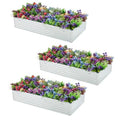 3 Pack 6x3x1FT Galvanized Raised Garden Beds Kit Outdoor Metal Gardening Planter Box for Vegetable Elevated Flower Herbs Silver