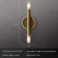Industrial Style All Copper Light Luxury G4 Line Wall Lamp Living Room Corridor Foyer Bedroom Bedside Creative Mirror Headlight