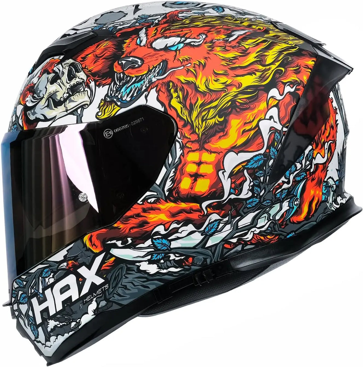 Force Glow-in-The-Dark Aerodynamic Full Face Helmet for Street E-Bikes DOT ECE Certified-Enhanced Dual Visor Adult Size Pinlock