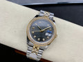 Customized luxury women's watch, featuring a 36mm dial, scratch-resistant sapphire crystal, stainless steel strap, and fully au