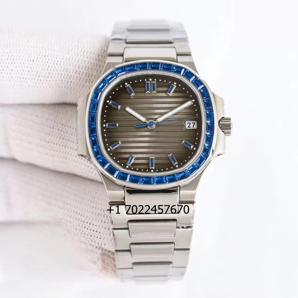 Top Designer Custom Logo Luxury Automatic Mechanical Stainless Steel Luminous Diver Watch with Calendar