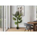 Artificial Plant 55 Tall Monstera Tree Indoor Faux Floor Potted Greenery Real Touch Decorative Green Leaves Black Pot