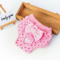 10PC/Lot Dog Physiological Pants Washable Cotton Female Dog Menstrual Panties Princess Bow Pet Underwear