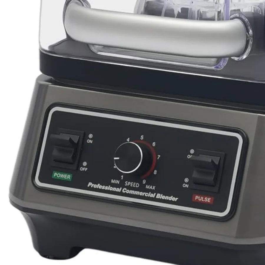 1600W Commercial Blender with Thick Shield 2L Large Ccity Professional Countertop Blending Machine with 9 Speeds 23000 RPM for