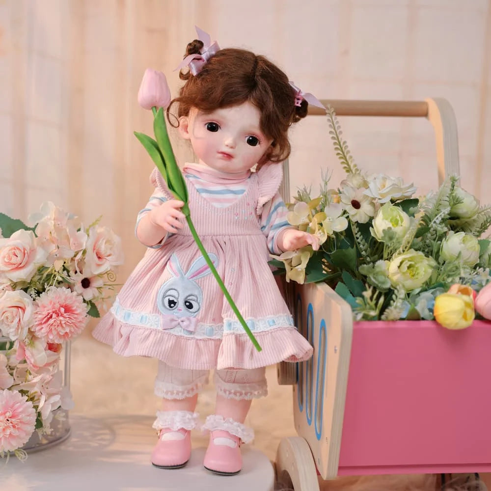 Cloveray 47 cm 20 inch Full Body Vinyl Girl BJD Doll Humanoid Doll Ball Joint Children's Birthday Collection Christmas Gift