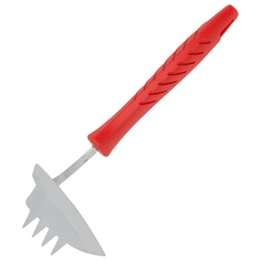 LT373 Stainless Weeder Hoe Rake Combo Hand Tool Red - 12 Pack