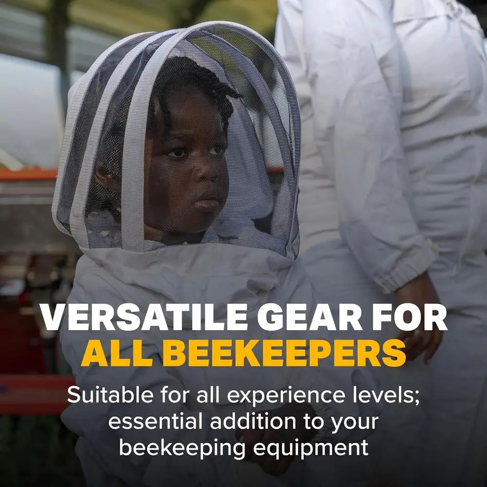 Affordable Breathable Beekeeping Suit with Self-Supporting Veil for Backyard Beekeepers, XL