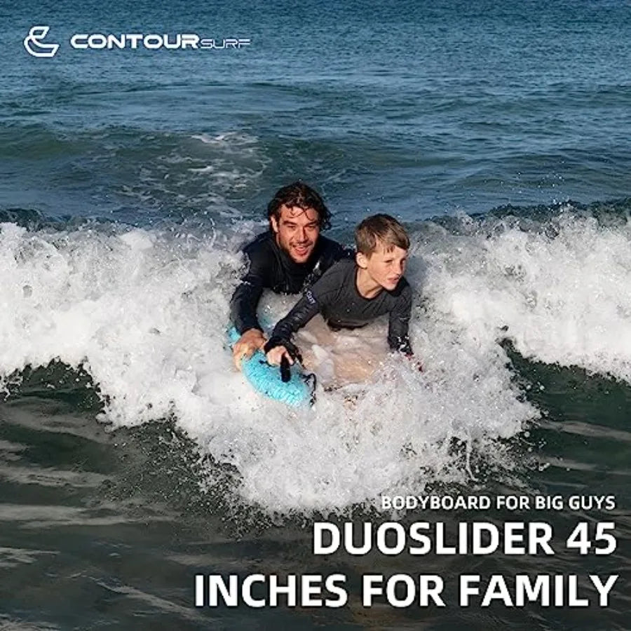 Contour Surf DuoSlider 45'' Body Board Bodyboards with Handles Surfboards for Two Person Parent-Child Surfing Bodyboard for Big