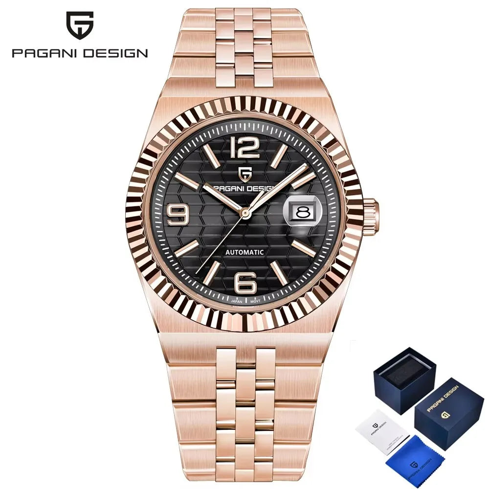 2026 New PAGANI DESIGN Men's Watches Gold Luxury Automatic Watch For Men Mechanical Wristwatches AR Sapphire Waterproof Men Gift