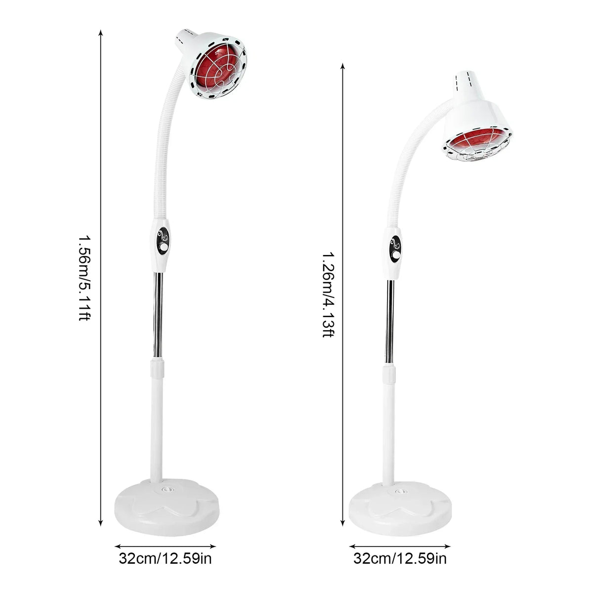 10 Infrared Light Therapy, Near-Infrared Heat Lamp for Pain Relief, Red Floor Lamp Set, Muscle Pain Relief Floor Lamp 275W
