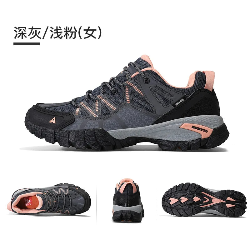 Men Lightweight Hiking Shoes Autumn Winter Breathable Mesh Casual Athletic Walking Sneakers Anti-slip Outdoor Trekking Footwear