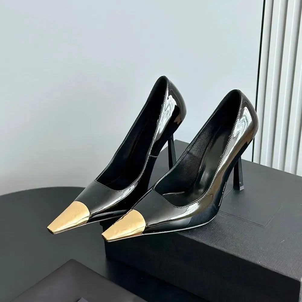 Designers' high heels, women's fishmouth, thin slippers, letters and empty high-heeled sandals, pointed shoes. size 35-41 000