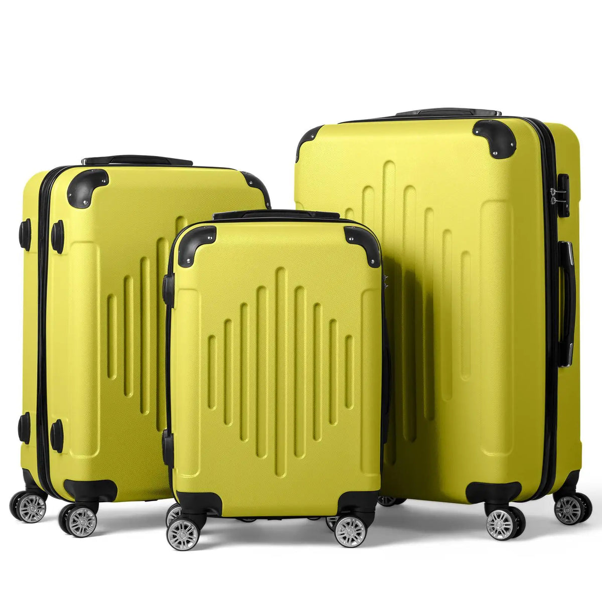 20" 24" 28" Suitcase PC ABS TSA Luggage 3 Piece Set Lock Spinner Carry on